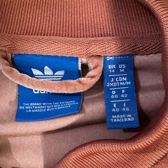 Adidas Women's Velvet Vibes Track Jacket Pink Size M Casual Sportswear - Picture 6 of 6